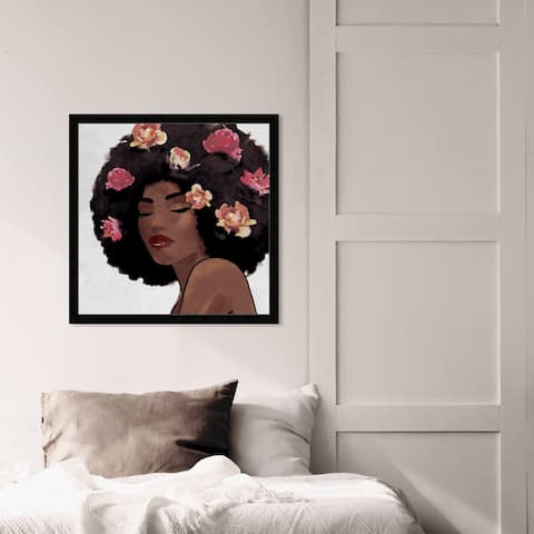 Oliver Gal 'Flowers to Inspire' Fashion and Glam Wall Art Framed Print Portraits - Brown, White