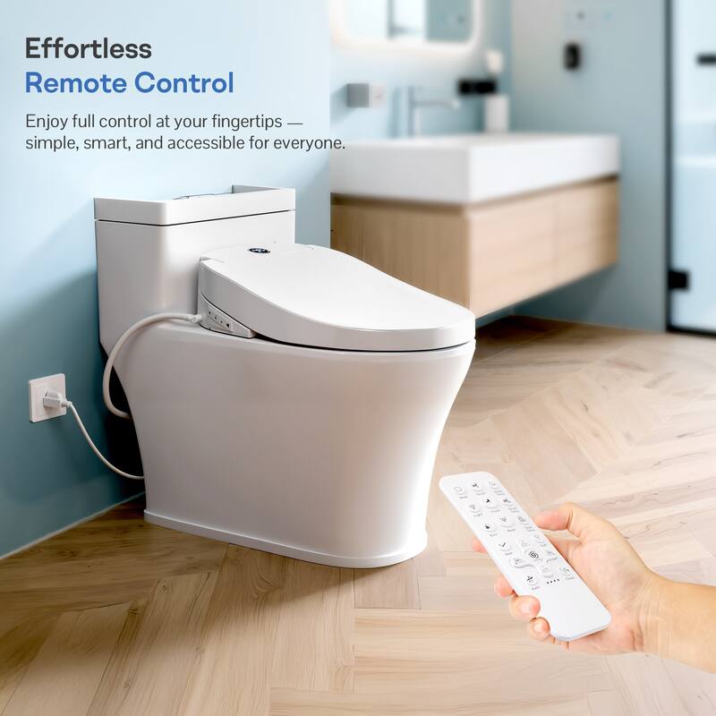 Electronic Bidet Seat for Elogated Toilet with Remote and Heated Mode