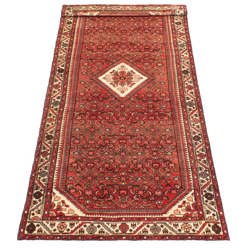 ECARPETGALLERY Hand-knotted Andelz Red Wool Rug - 3'7 x 9'6