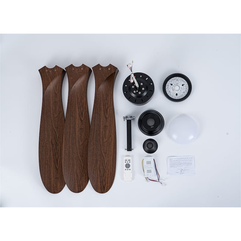 60" Ceiling Fan with LED Light and Remote Control