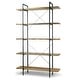 preview thumbnail 2 of 10, Amrit 84.5" Wood Shelf Metal Frame Etagere Five-shelf Bookcase