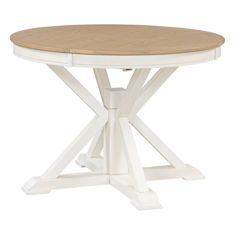 54'' Farmhouse Oval Extendable Dining Table