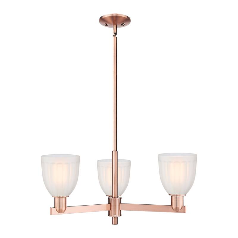 Innovations Lighting Endless Possibilities Arcadia - Brookfield - 3 Light 28" Stem Hung Chandelier - Antique Copper
