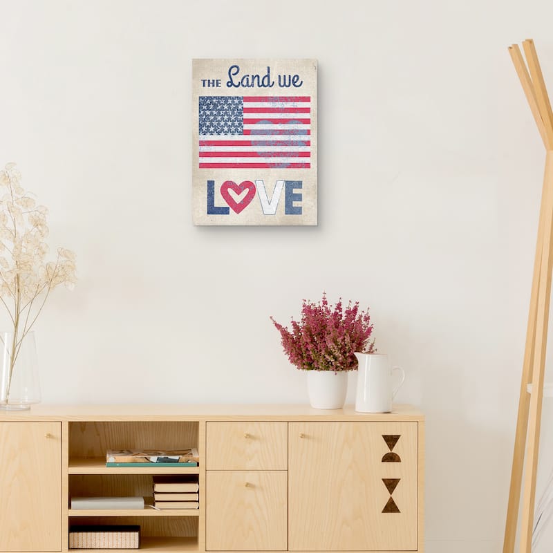 Land That We Love Crop Canvas Art Print