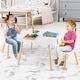 preview thumbnail 3 of 27, 3 Pieces Kids Table and Chairs Set for Arts Crafts Snack Time - 24.5" x 24.5" x 17"