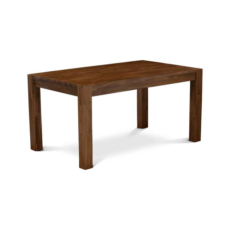 5-Piece Multi-Color Solid Wood Top - Rectangular Button Tufted Dining Room Set - Seats 4