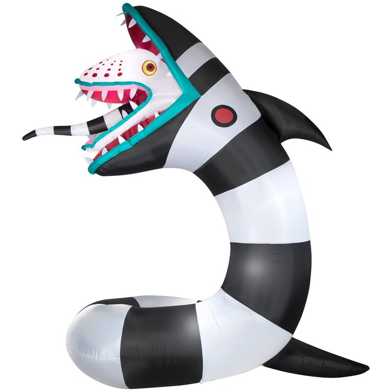 Gemmy Animated Airblown Beetlejuice Sandworm w/LEDs Giant WB , 9.5 ft. Tall, Multicolored