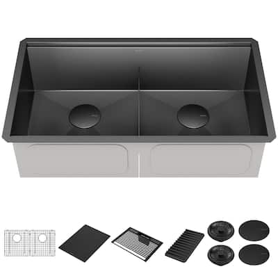 Delta 95B9031-33D Rivet 33" Undermount Double Basin Stainless Steel