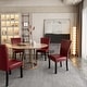 preview thumbnail 25 of 32, Faux Leather Dining Chairs Or Round Glass Dining Table