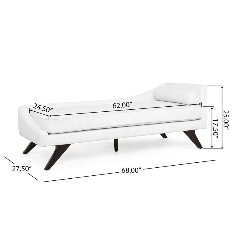Cagle Mid-century Modern Chaise Lounge by Christopher Knight Home - 68.00" L x 27.50" W x 25.00" H