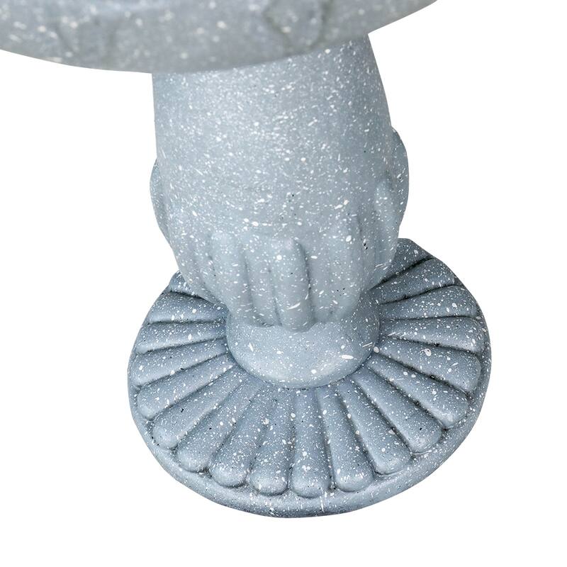 21.2In H Glass Fiber Reinforced Concrete Construction Garden Bird Bath