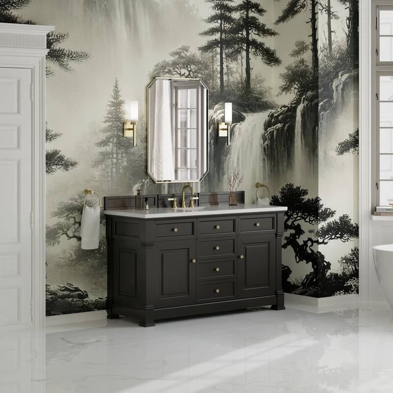Brookfield 60S" Single Vanity, Black Onyx