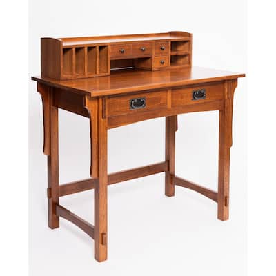 Mission Style Library Table with Removable Organizer