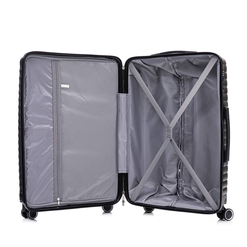 14IN 20IN 24IN 28IN 4 pcs/set in PP Spinner Wheel Luggage, Carry on Suitcase, Iron Pull Rod, Combination Password Lock