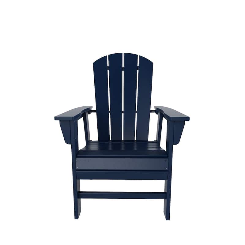 Laguna Hdpe All Weather Outdoor Patio Rectangular Adirondack Dining Chairs With Table (7-Piece Set)