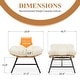 preview thumbnail 18 of 22, FINCATI Outdoor Wicker Ottoman (Set of 2) with Cushions Boho Patio Metal Frame Footrest for Porch, Balconies