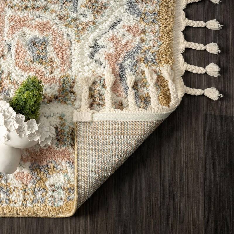 Luxe Weavers Indoor Southwestern Area Rug Boho Fringe Floor Cover