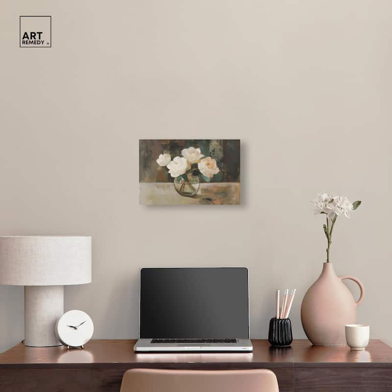 Creamy Cascade Cluster I Canvas by Art Remedy, Gallery Wrapped