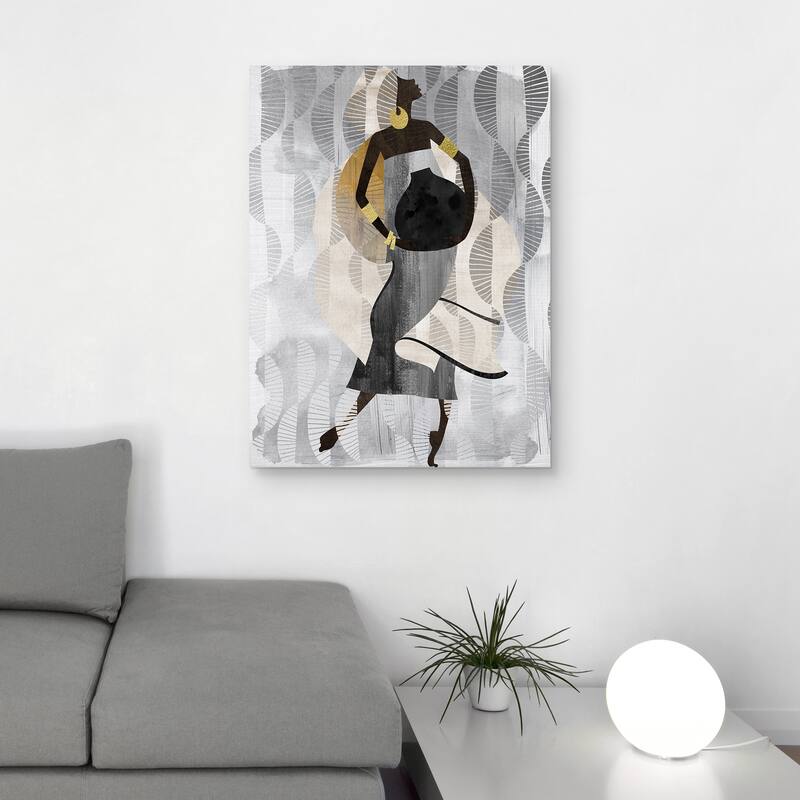 Neutral Dancing Woman 2 by Nikki Chu Canvas Art Print