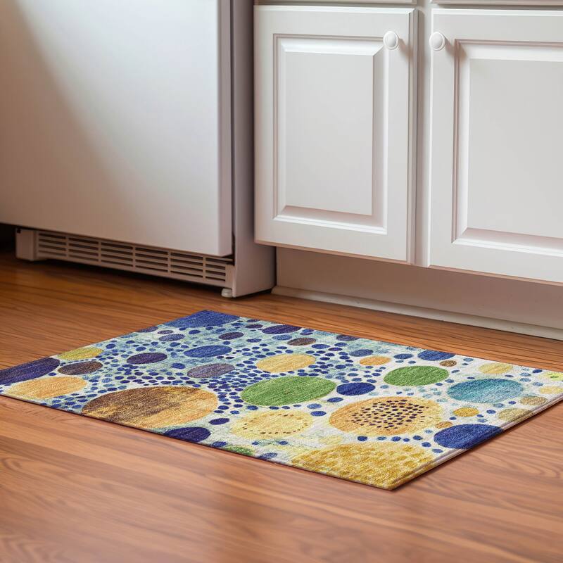 Premium Washable Super Soft Mayfield Rug - Navy - 1'8" x 2'6"