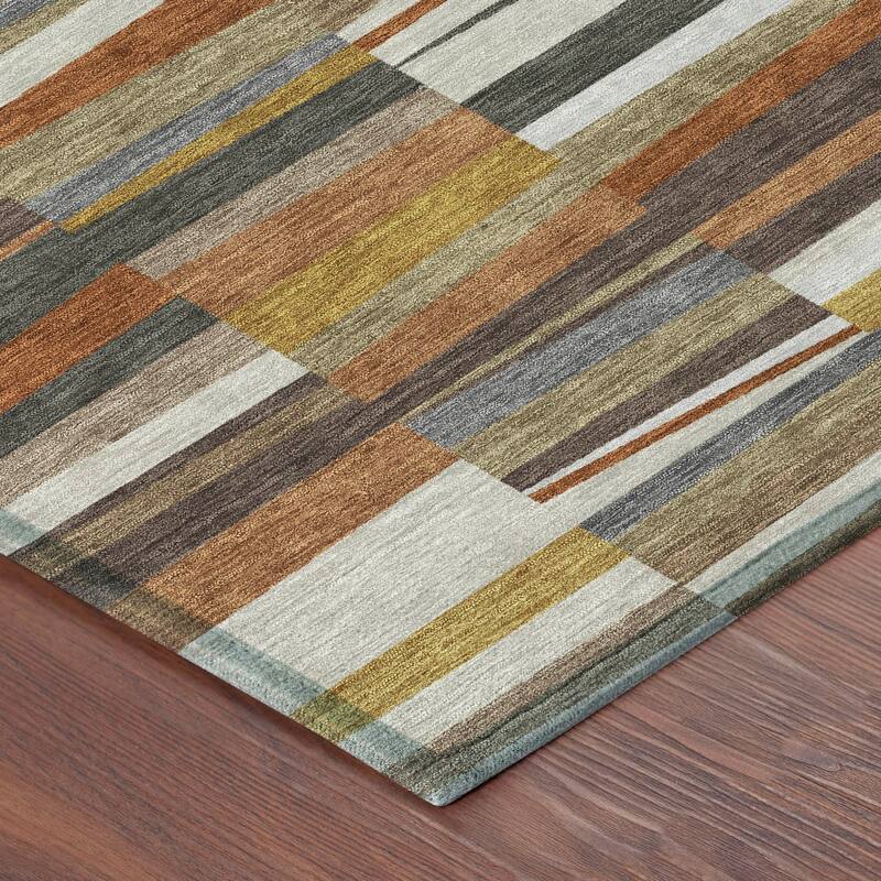 Machine Washable Indoor/ Outdoor Modern Antonito Chantille Rug