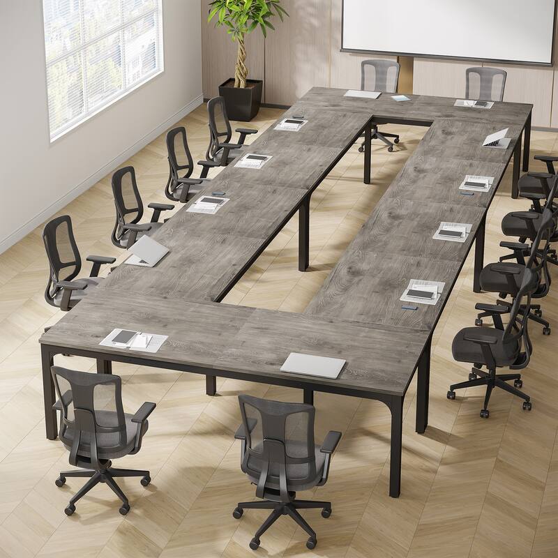 Large Conference Meeting Seminar Business Table for 6-8 Person (Set of 2) - 2PCS
