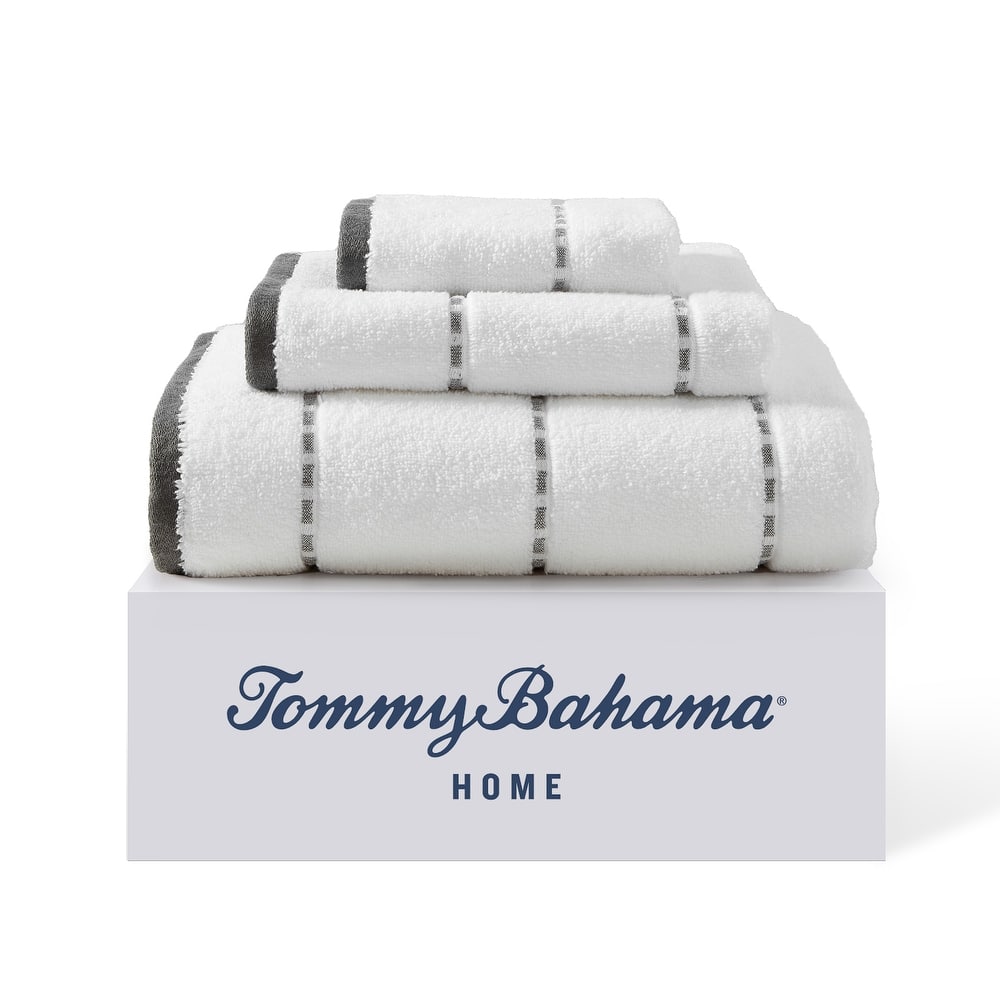 Tommy Bahama Ridley Solid Cotton Terry 3 Piece Towel Set - 3 Piece