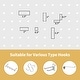 preview thumbnail 10 of 22, 4 Panel Pegboard Display Room Divider 5.6 FT Wooden Foldable Privacy Screen, Wood Room Divider