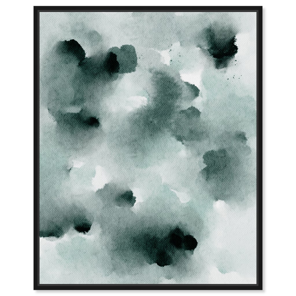 Art Remedy Diluted Smoke In The Snow Framed Watercolor Boho Abstracts