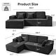 preview thumbnail 14 of 26, Indoor 108" Oversized Loveseat Sofa Lounge Chair with Fluffy Comfy Cloud Couch - 1 Set