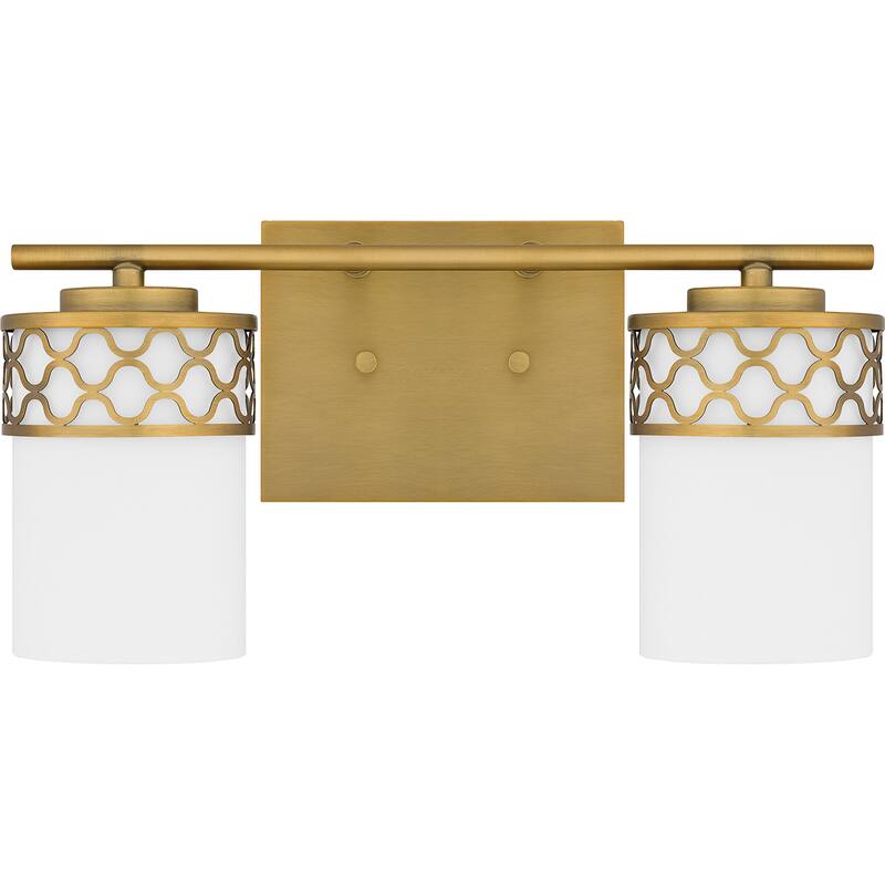Tenley 2-Light Aged Brass Bath Light