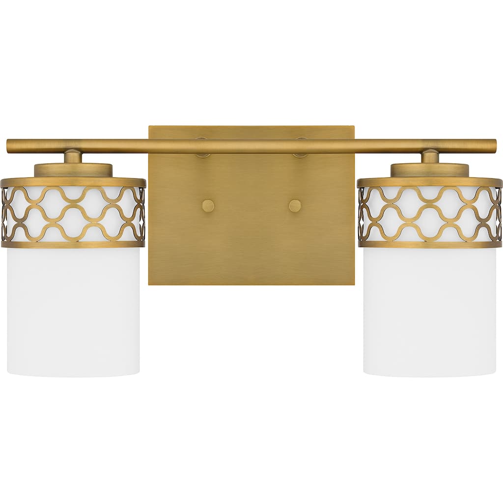 Tenley 2-Light Aged Brass Bath Light