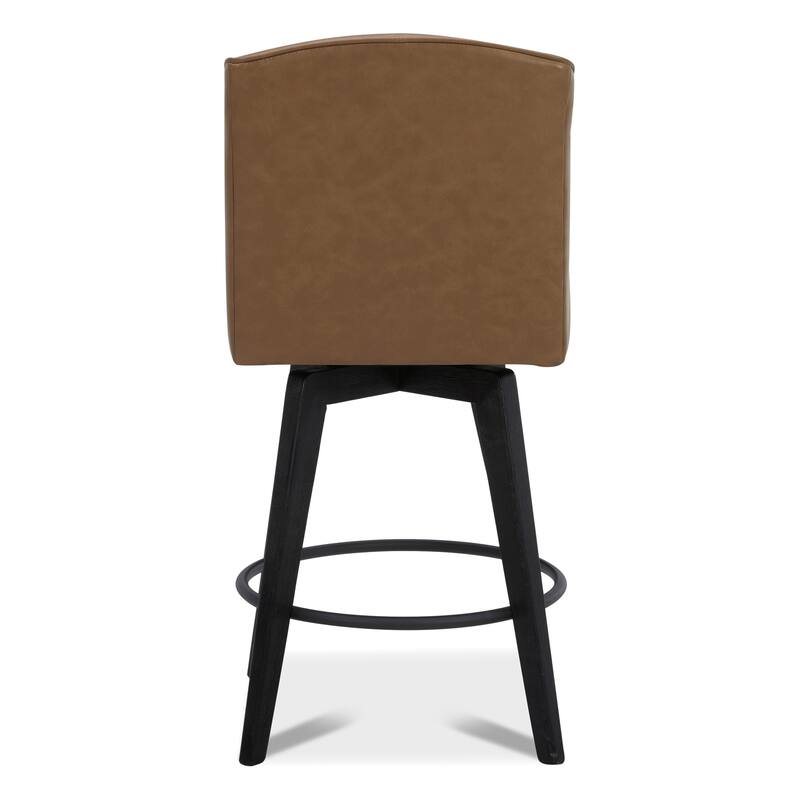 Spruce & Spring Jayden Upholstered Counter Height Swivel Barstool Set