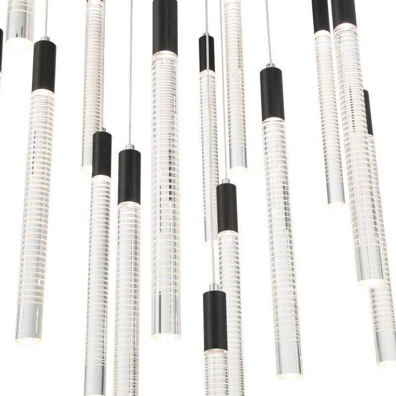 Artcraft Celine Integrated LED Chandelier - Black Finish