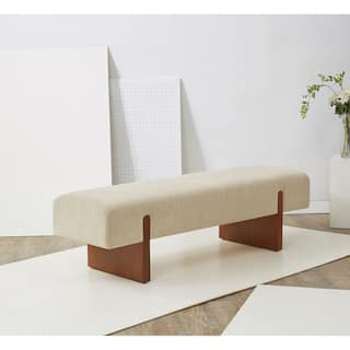 SAFAVIEH Couture Kandiss Mid-Century Modern Bench - 56"W x 18"D x 17"H