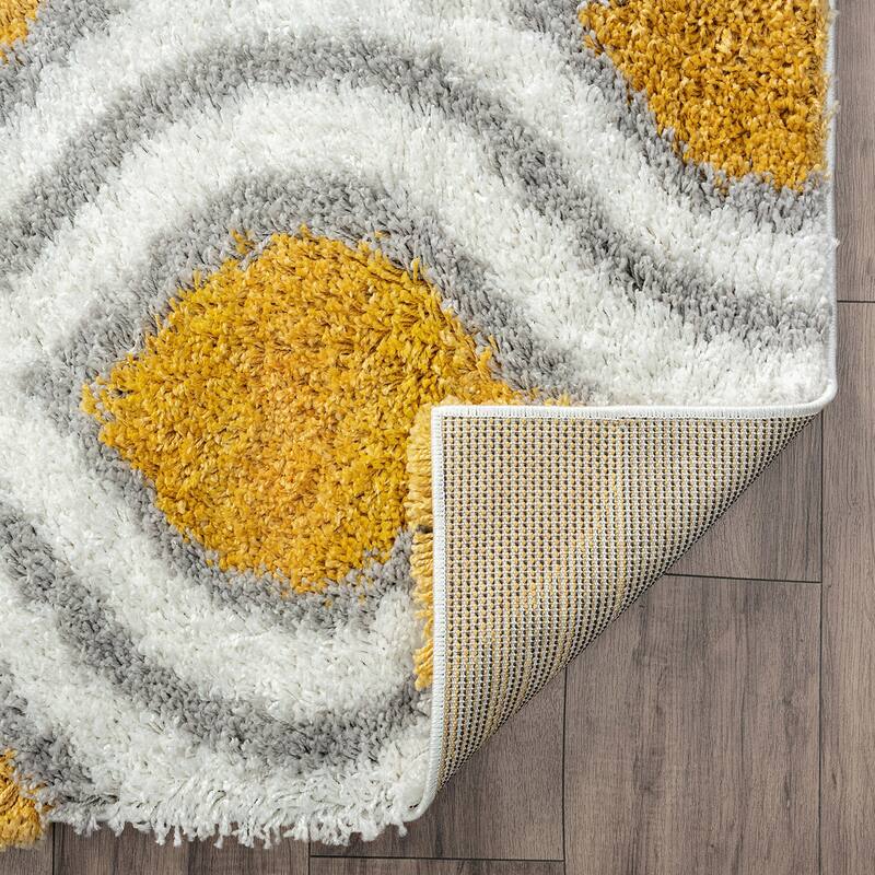 Upscale Shag Modern & Contemporary Geometric Indoor Area Rug