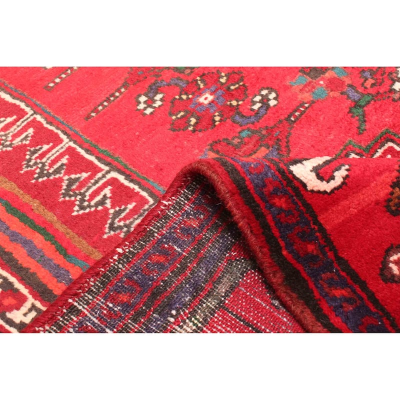 ECARPETGALLERY Hand-knotted Andelz Red Wool Rug - 4'4 x 6'7