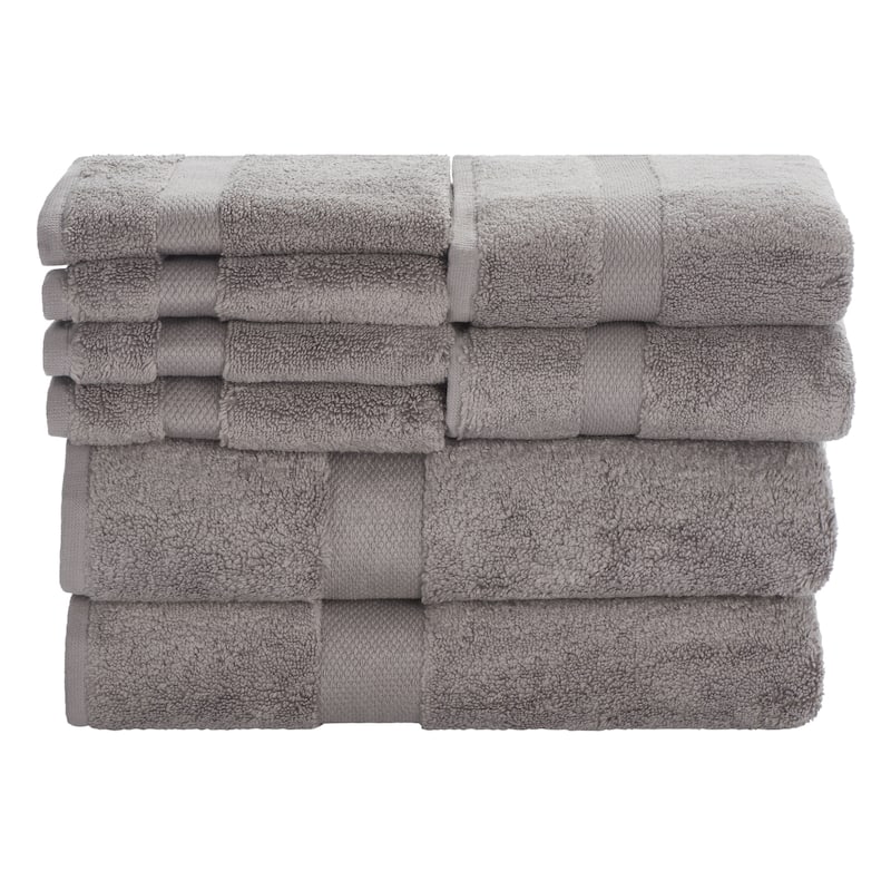 SAFAVIEH Super Plush 8-Piece Towel Bundle - Grey