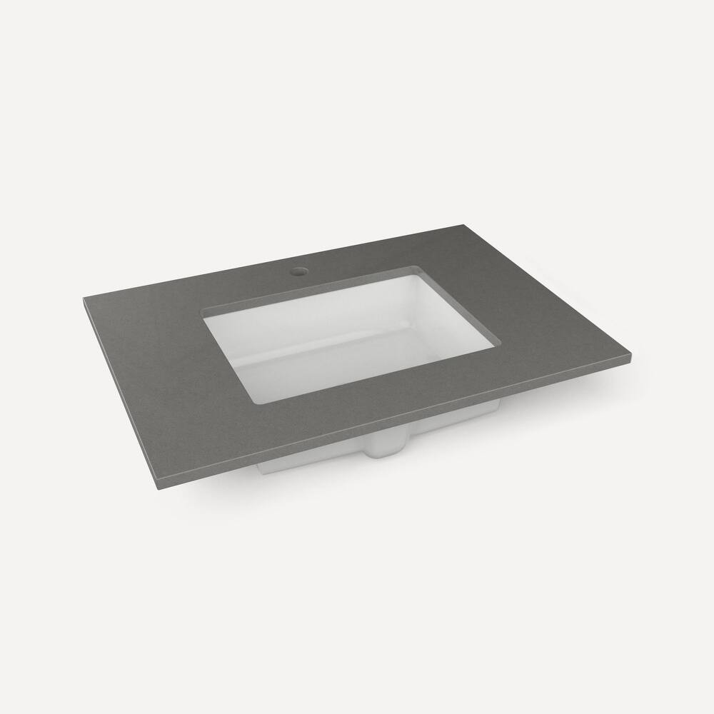 Robern TB31UCO-1 31" Quartz Vanity Top for Single Hole Faucet