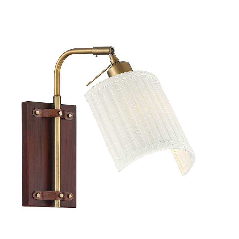 Meridian M90062 12" Tall Wall Sconce - Natural Brass