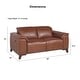 preview thumbnail 2 of 10, Top Grain Leather Coach Brown Power Reclining Loveseat
