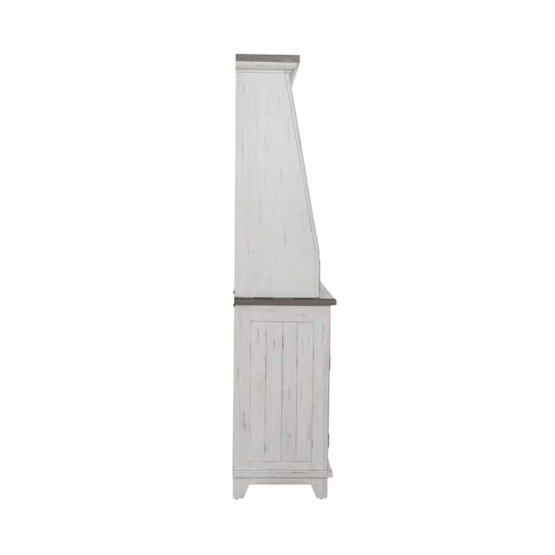 River Place Riverstone White & Tobacco Accent Server