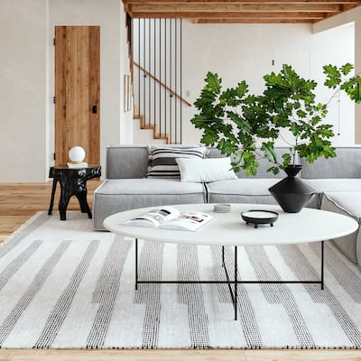 Hyperion Tasseled Cotton and Wool Area Rug