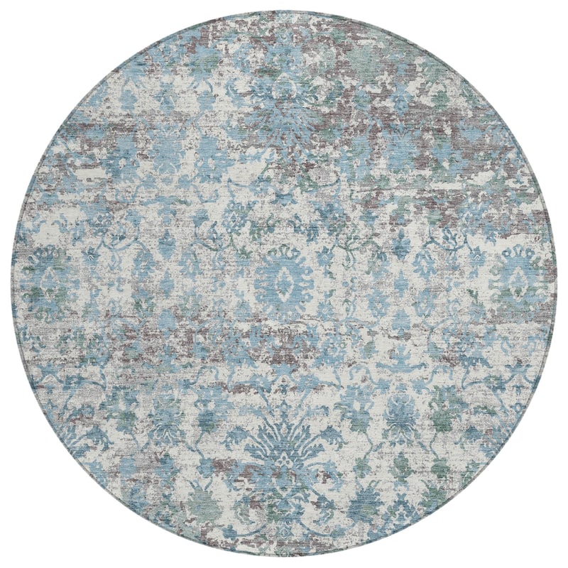Machine Washable Indoor/Outdoor Vintage Traditional Chantille Rug