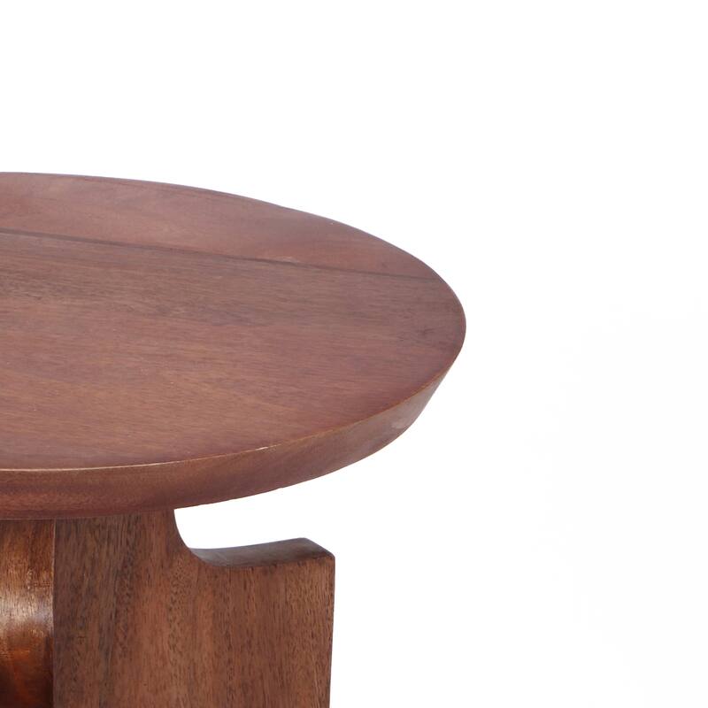 Christopher Knight Home 3-Legged Mango Wood Round End Table