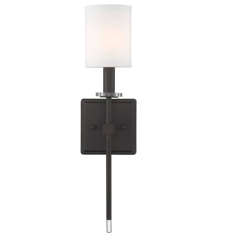 Dressy Glam 1-Light Wall Sconce with Modern Shade in Bronze
