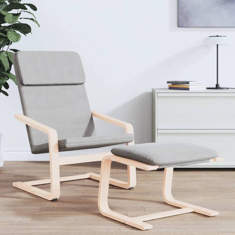 vidaXL Ottoman Footstool Pouf Hassock Stool Pouffe Living Room Seat Fabric - 20.1"x16.1"x15.7"