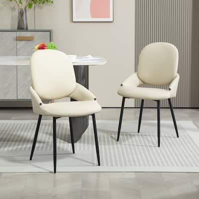 XINMICS Faux Leather Upholstered Dining Chairs Set of 2/4/6