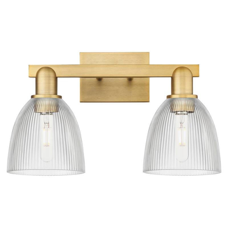 Innovations Lighting Endless Possibilities Arcadia - Castile - 2 Light 17" Bath Vanity Light - Clear/Brushed Brass