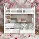 preview thumbnail 20 of 56, Modren Twin over Twin Wood Bunk Bed With Two Drawers and Solid Wood For Bedroom